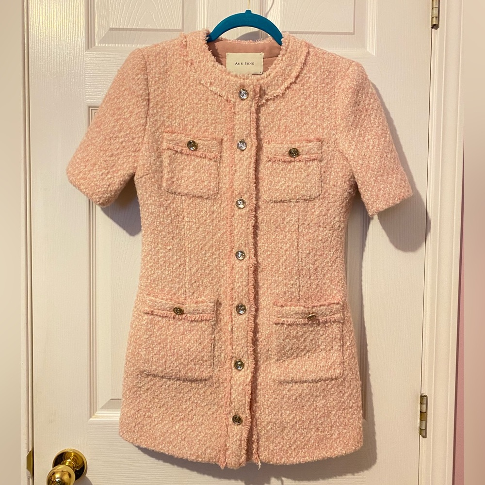Pink Tweed Dress
